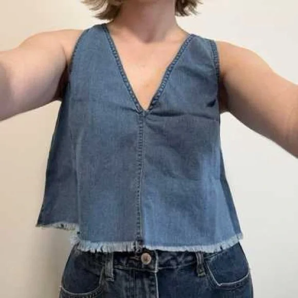 Wilfred Free Denim V-Neck Tank Top - Picture 5 of 5